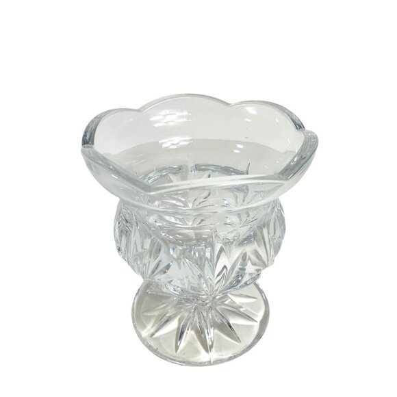 Royal Limited Crystal Tulip Candy Dish Pedestal Candle Holder VTG Hand Cut Vase - Picture 6 of 14